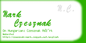 mark czesznak business card